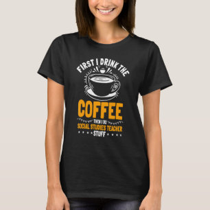 T-shirt Professeur d'études sociales École Éducateur Trava
