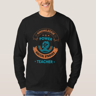 T-shirt Professeur d'études sociales Globe mondial Géogra