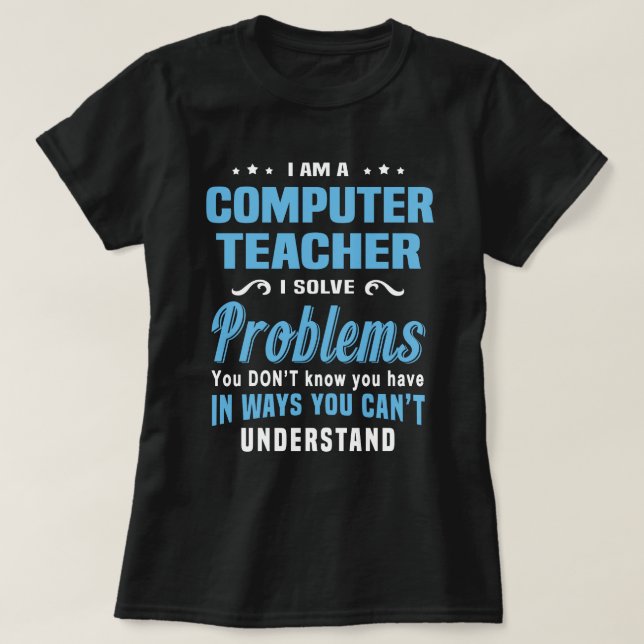 T-shirt Professeur d'informatique (Design devant)