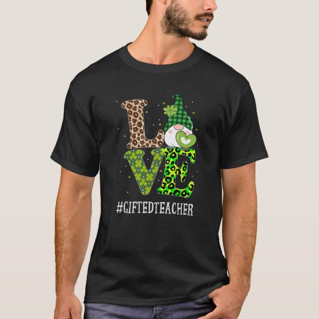 T-shirt Professeur doué amour Jour de la Saint Patrick Gno (Devant)