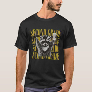 T-shirt Professeur drôle de deuxième année Raton laveur sa