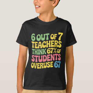 T-shirt Professeur Drôle Surutilisation 67 Enseignant 100