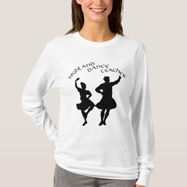 T-shirt Professeur écossais de danse Highland - Silhouette (Devant)