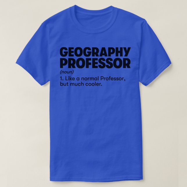 T-shirt Professeur en géographie (Design devant)