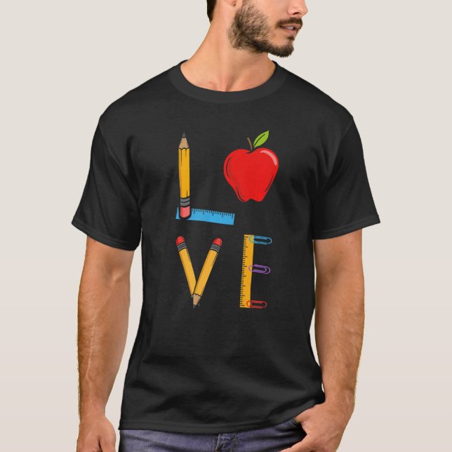 T-shirt Professeur enseignant d'amour Professeur instructe (Devant)