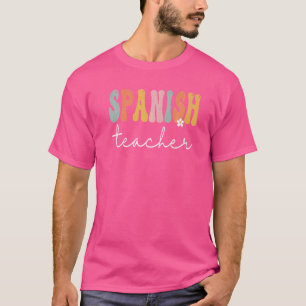 T-shirt Professeur espagnol Retro Femmes Super Joyeuses Pr
