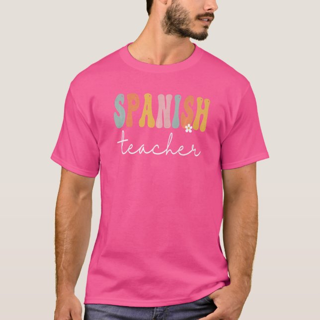 T-shirt Professeur espagnol Retro Femmes Super Joyeuses Pr (Devant)