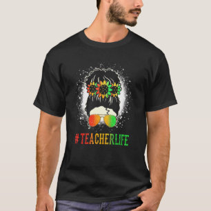 T-shirt Professeur Femmes Africaines Messy Bun Black Histo
