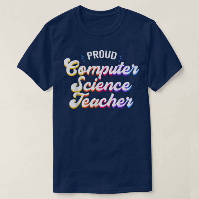 T-shirt Professeur Fière d'informatique Profession (Design devant)