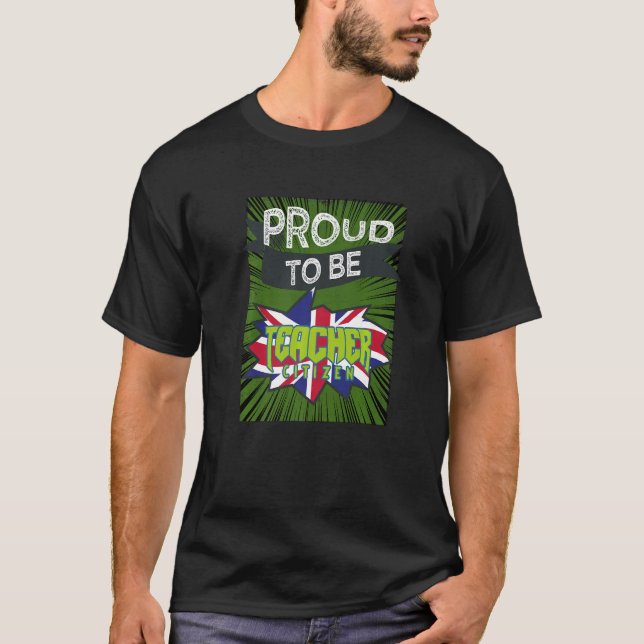 T-shirt Professeur Fière Profession Citoyenne Travailleur  (Devant)
