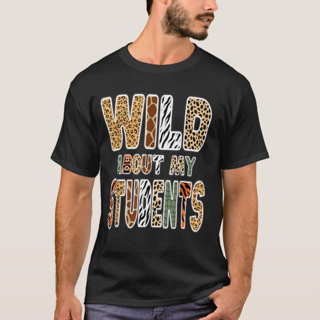 T-shirt Professeur Fou Imprimé Animalier (Devant)