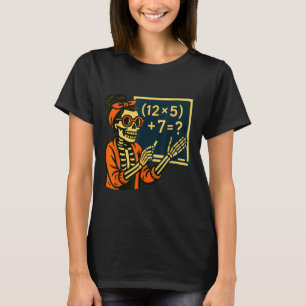 T-shirt Professeur Halloween Six Sept Mème 6 7 Squelette S