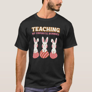 T-shirt Professeur Happy Pâques Cute Bunny Enseigner Mes F
