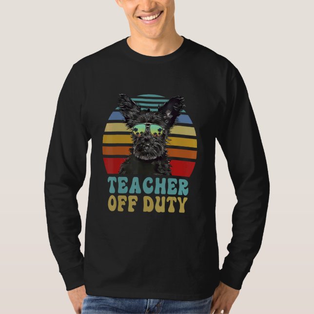 T-shirt Professeur hors service   Chien Terrier Skye Été (Devant)