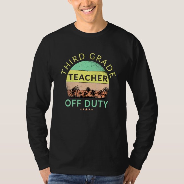 T-shirt Professeur hors service École Plage vacances Solei (Devant)