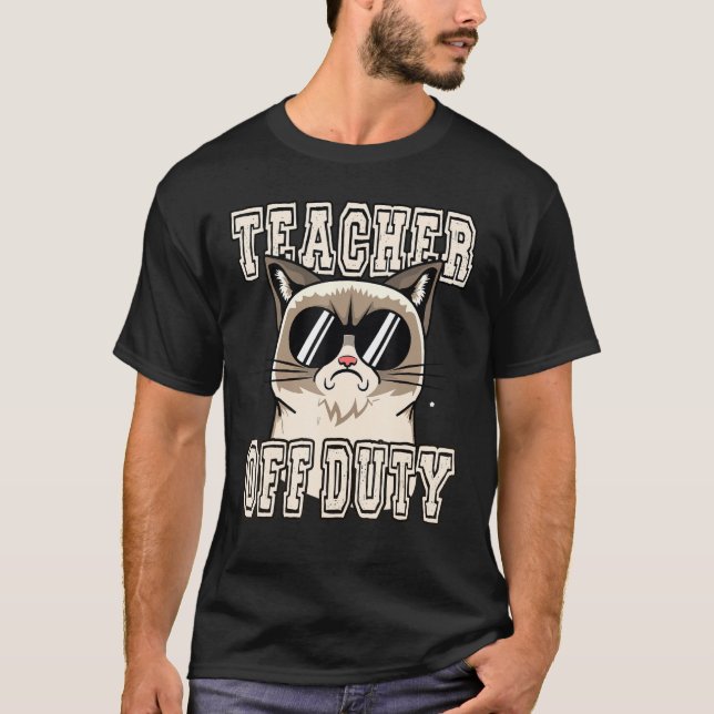 T-shirt Professeur hors service Grumpy Cat (Devant)