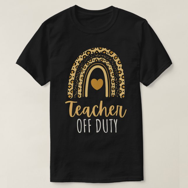 T-shirt Professeur Hors Service Leopard Dernier Jour De L' (Design devant)