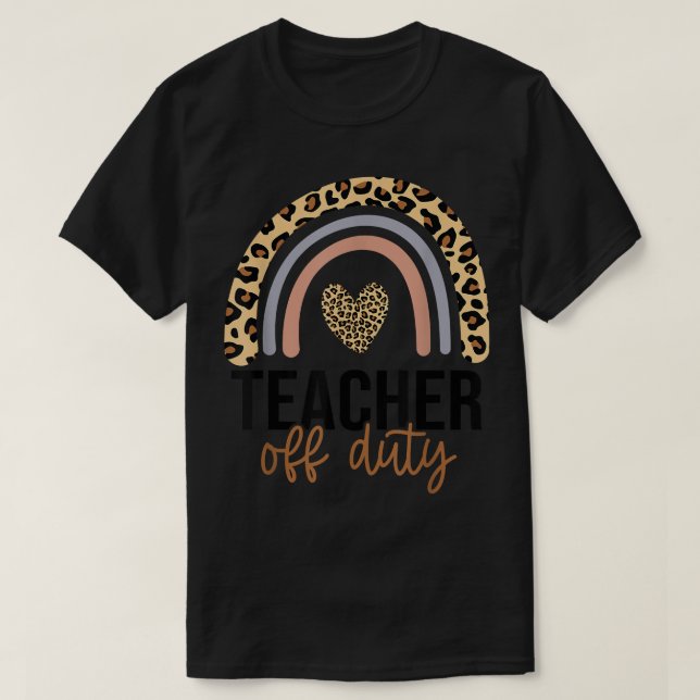 T-shirt Professeur Hors Service Rainbow Leopard Dernier Jo (Design devant)