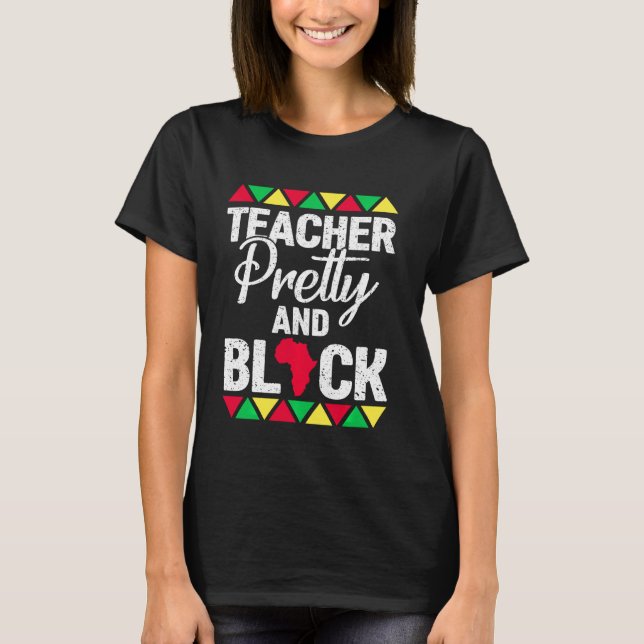 T-shirt Professeur Jolie et Noir Histoire Mois Enseignant  (Devant)