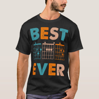 T-shirt Professeur Joueur D'accord De Guitare Meilleur Pap