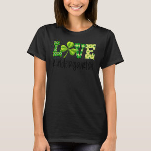 T-shirt Professeur Love Kindergarten Funny Shamrock St Pat