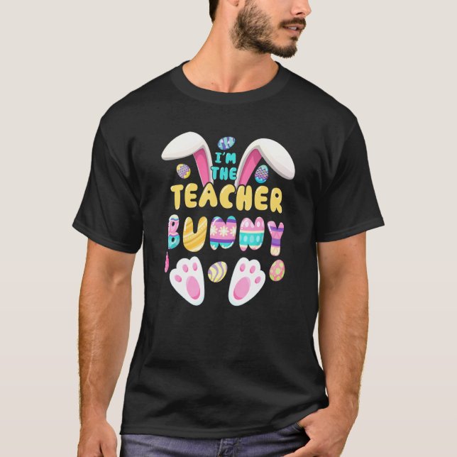 T-shirt Professeur Pâques Je suis Le Professeur Bunny Ears (Devant)