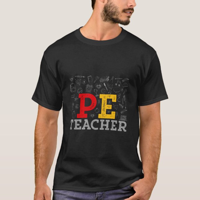 T-shirt Professeur PE : Façonner les jeunes esprit et corp (Devant)