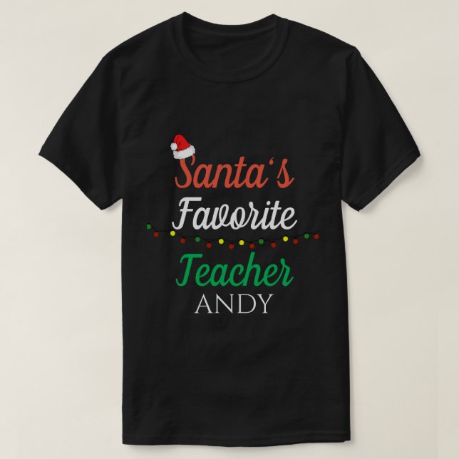 T-shirt Professeur père Noël Favoris| Costume d'enseignant (Design devant)