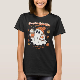 T-shirt Professeur Personnalisé Nom Fantôme Latte au Goût