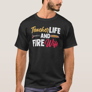 T-shirt Professeur Pompiers Fier Époux Pompière Lutte Cont