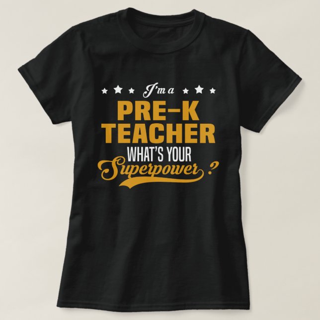 T-shirt Professeur pré-K (Design devant)