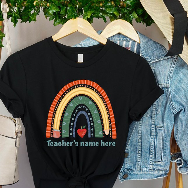 T-shirt Professeur Rainbow Cute Inspirivée personnalisée (Créateur téléchargé)