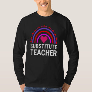 T-shirt Professeur remplaçant arc-en-ciel enseignants mign