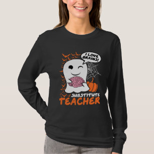 T-shirt Professeur Remplaçant Fantôme Mignon Halloween Ens
