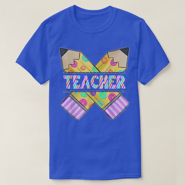 T-shirt Professeur Retour À L'École Joyeux Premier Jour De (Design devant)