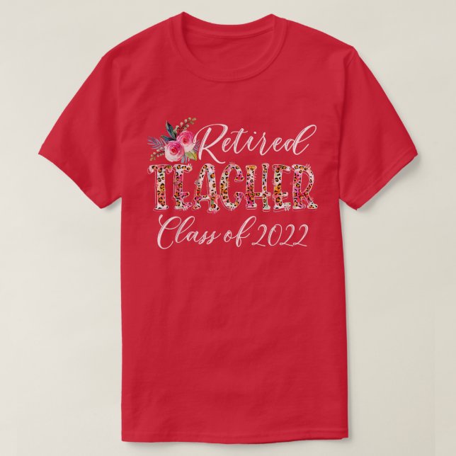 T-shirt Professeur Retraité Leopard Floral Classe De 202 (Design devant)