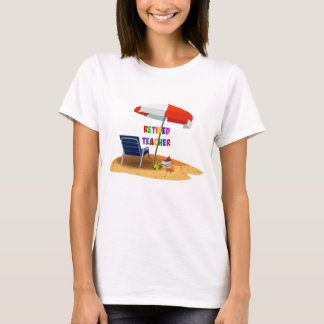 T-shirt Professeur retraité, Scène de plage