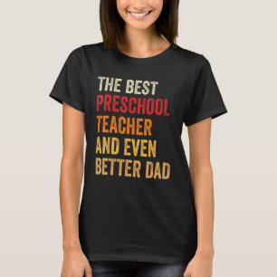 T-shirt Professeur Retro De Préscolaire Et Encore Mieux Pa