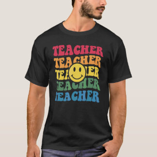 T-shirt Professeur Rétro Inspirant Coloré École Élémentair