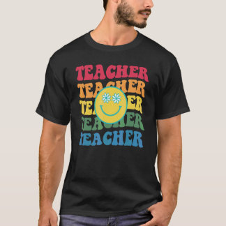 T-shirt Professeur Rétro Inspirant Coloré École Élémentair