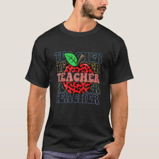 T-shirt Professeur Rétro Inspirant Coloré Élémentaire Sc