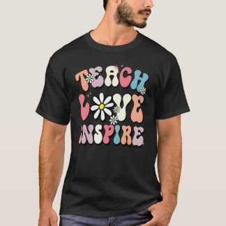 T-shirt Professeur Rétro Inspirant Coloré Élémentaire Sc