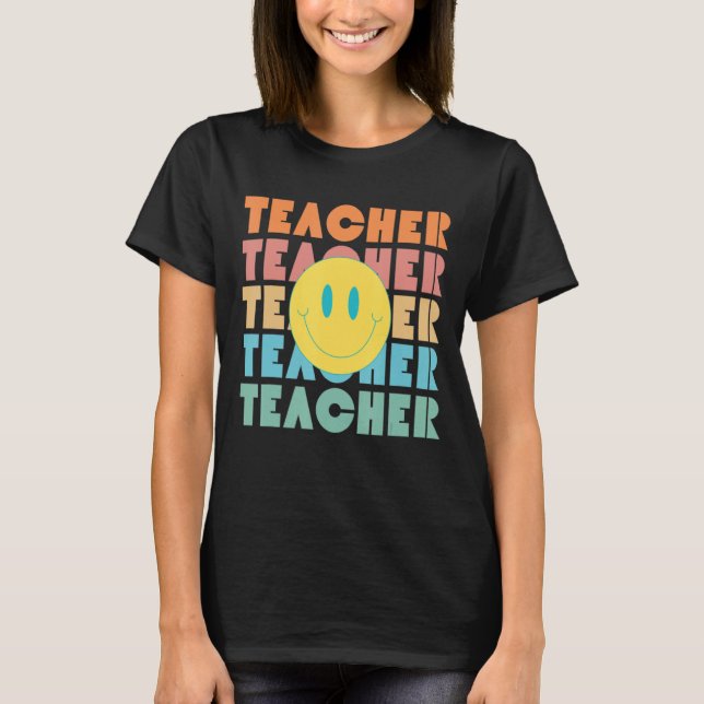 T-shirt Professeur rétro Inspirationnel Coloré Élémentaire (Devant)