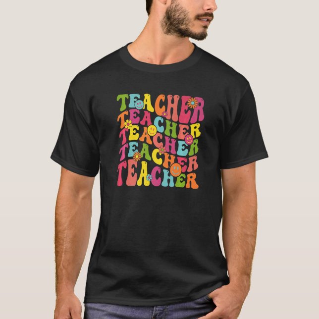 T-shirt Professeur rétro Inspirationnel Coloré Élémentaire (Devant)