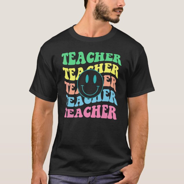 T-shirt Professeur rétro Inspirationnel Coloré Élémentaire (Devant)
