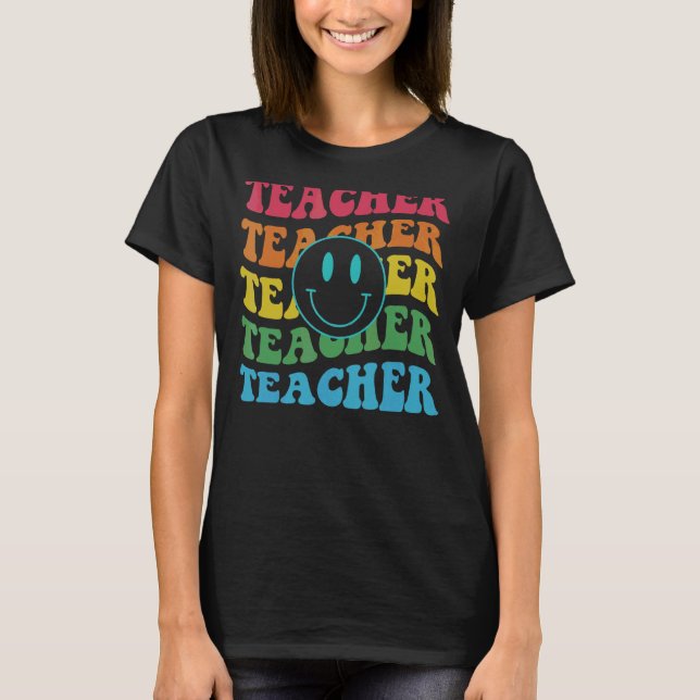 T-shirt Professeur rétro Inspirationnel Coloré Élémentaire (Devant)