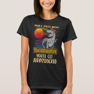 T-shirt Professeur Rex Dinosaures Maman Saurus