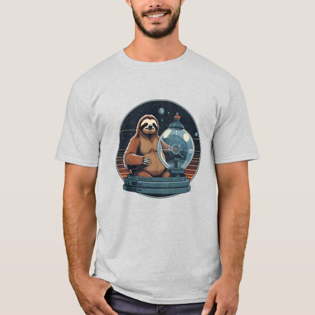 T-shirt Professeur Sloth avec bobine (Devant)