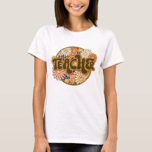 T-shirt Professeur. Style floral.