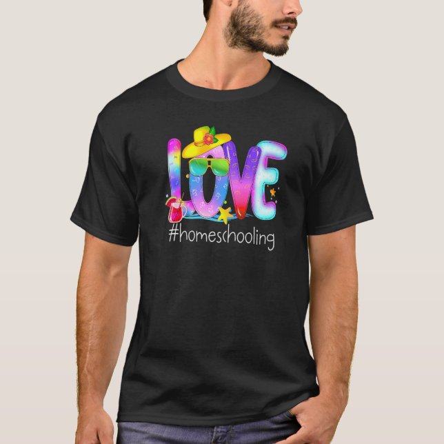 T-shirt Professeur Summer Love Home Shooling Summer Vacanc (Devant)